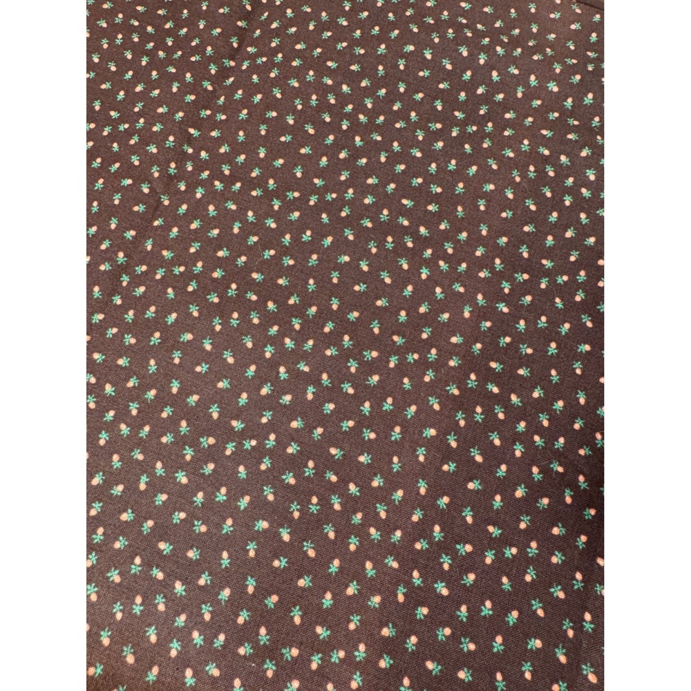 Wamsutta Fabric 2.6 Yards Brown Vintage Ditsy Floral Print Cotton Blend 42in W